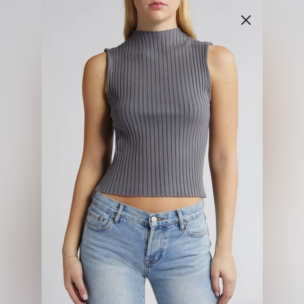 NWT BDG Urban Outfitters Grown On Rib Funnel Neck Tank